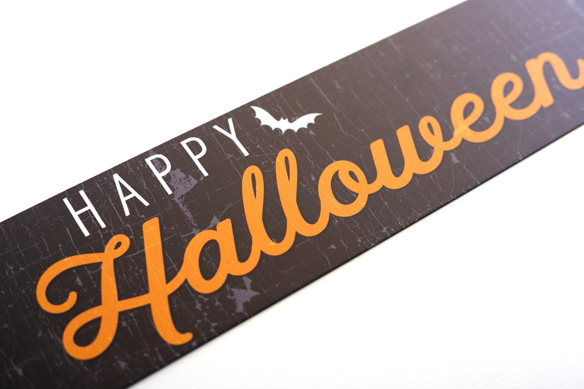 Happy Halloween Orange with Bat - The Sign Shoppe 