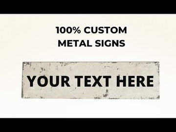 Custom Metal Sign | Rustic Tan Chippy