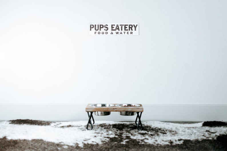 Pup's Eatery | Faux White Wood With Edging - The Sign Shoppe 