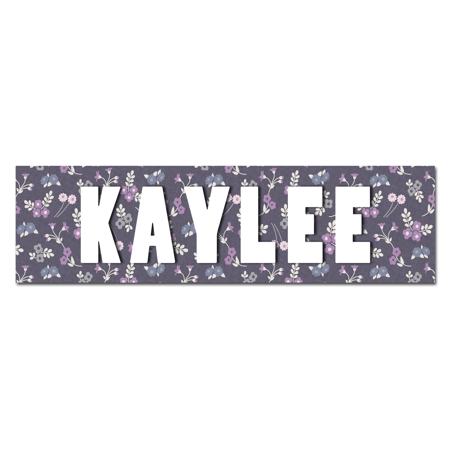 Customizable Kids Name Sign | Dainty Purple Floral - The Sign Shoppe 