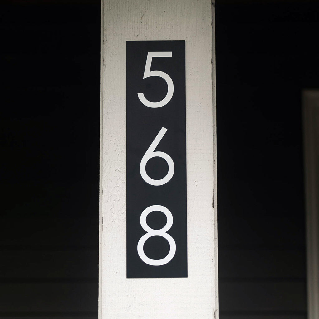 Modern Metal Address Sign.